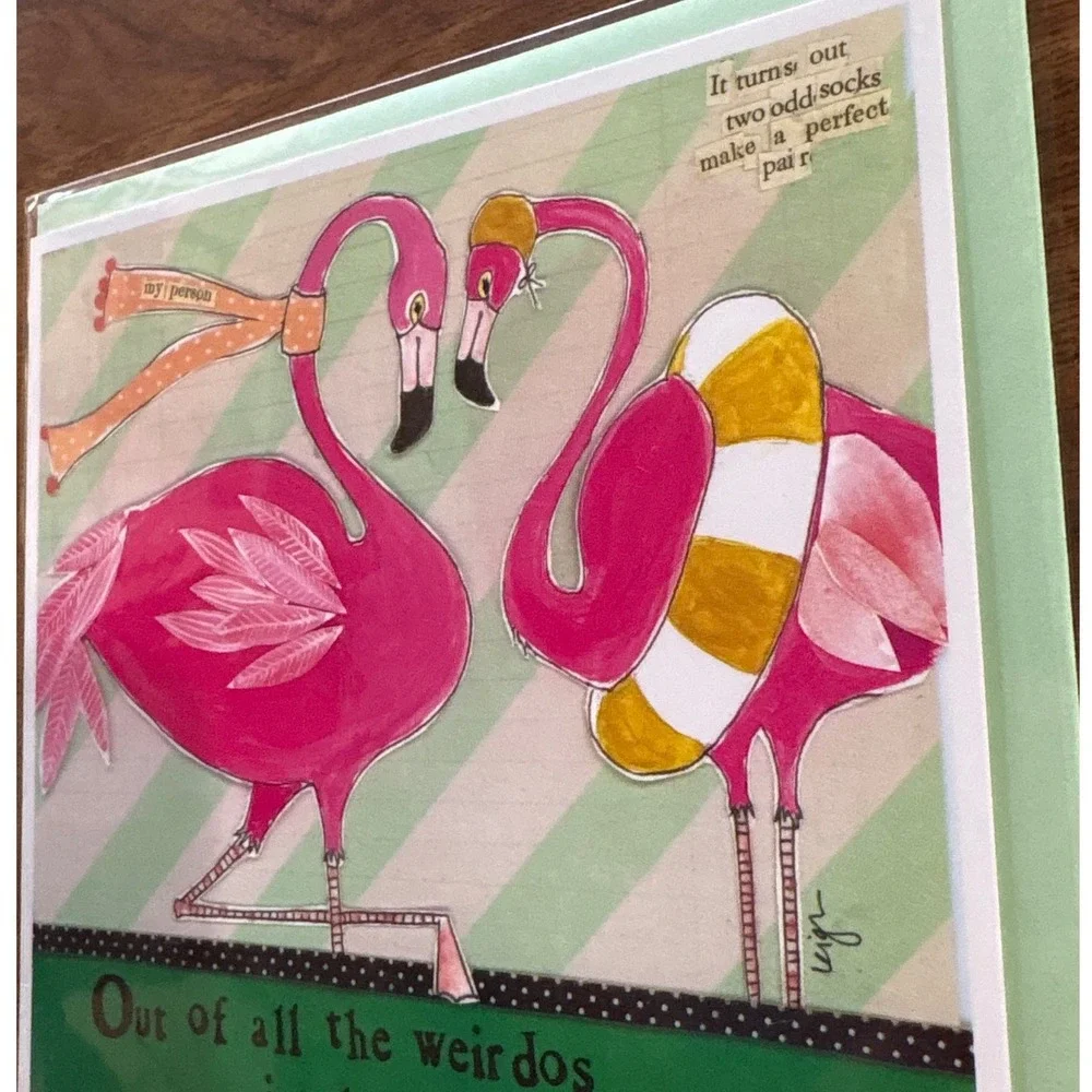 2 Curly Girl Design‎ Cards, Odd Pair Love Wedding Anniversary, Friendship Cards